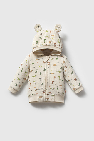 Wool Muslin Dinosaur Theme Hırka